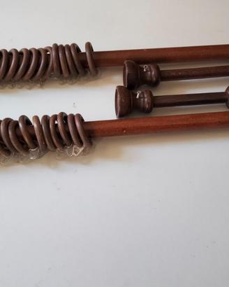 Coppia bastoni per tende legno