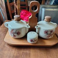 set olio/aceto e sale/pepe vintage