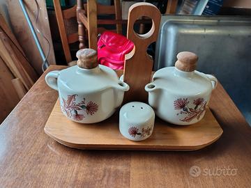 set olio/aceto e sale/pepe vintage