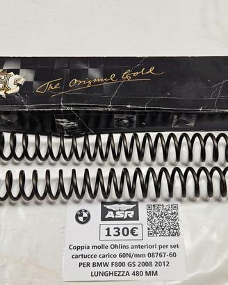 COPPIA MOLLE OHLINS ANTERIORI PER BMW F800 GS 2008