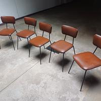Set 5 Sedie Stile Industriale Anni 60.