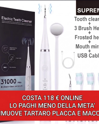 Spazzolino Elettrico Ultrasuoni Ablatore Tartaro