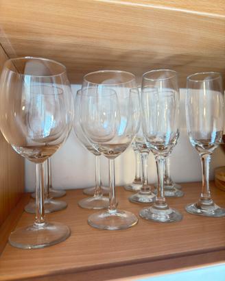 Set 6 calici da vino e prosecco
