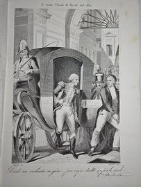 Antica Incisione Moti Rivoluzionari 1821 Piemonte.