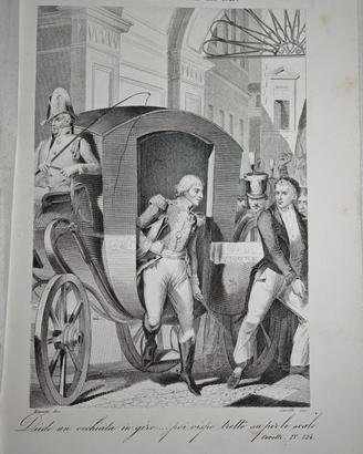Antica Incisione Moti Rivoluzionari 1821 Piemonte.