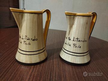 coppia di caraffe artigianali Deruta 