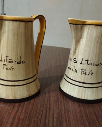 coppia di caraffe artigianali Deruta 