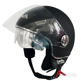 CASCO DIEFFE NERO OPACO DOPPIA VISIERA