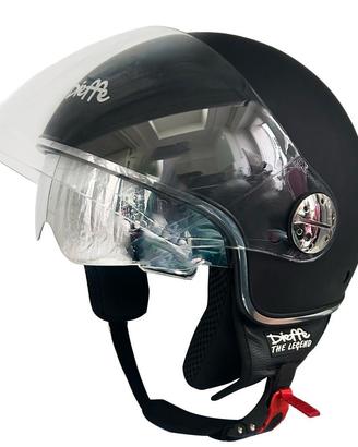 CASCO DIEFFE NERO OPACO DOPPIA VISIERA