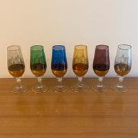 Set 6 bicchieri veneziani in vetro soffiato