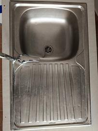 lavabo cucina da incasso 1 pozzetto con rubinetto