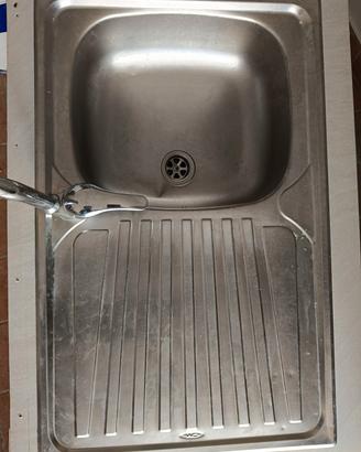 lavabo cucina da incasso 1 pozzetto con rubinetto