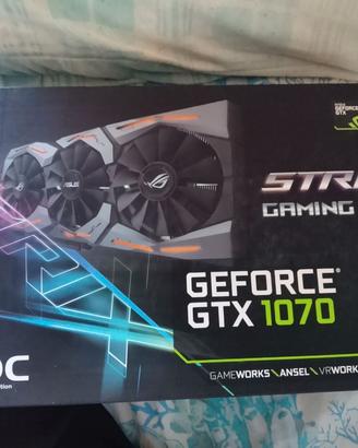 Scheda video Nvidia 1070 asus strix OC edition.