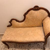 Dormeuse barocca anni ’50 in legno intagliato
