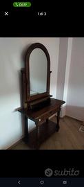 consolle + specchiera d'appoggio 
