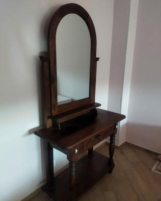 consolle + specchiera d'appoggio 