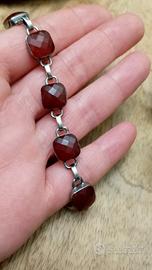bracciale argento e pietre