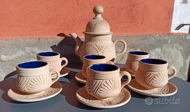 sevizio caffé artigianato tunisino  terracotta