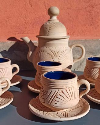 sevizio caffé artigianato tunisino  terracotta