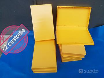 32 custodie gialle per vhs videocassette