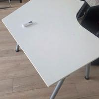 Scrivania angolare Ikea Galant bianca regolabile