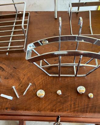 Set organizer da cucina in acciaio