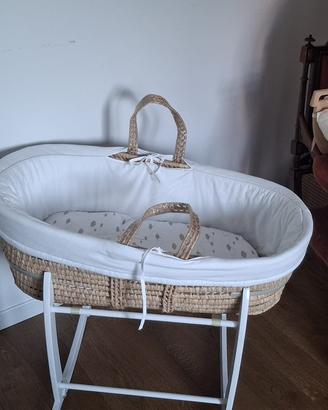Cesta culla Pali montessori con supporto dondolo