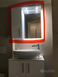 Composizione bagno: specchio + mensole