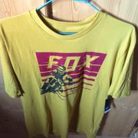 Fox racing volpe maglia T-shirt nuova ocra vintage