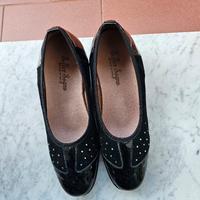 Scarpe donna in pelle e camoscio nero n 38