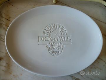 Piatto ceramica grande ovale da portata 1990