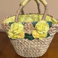 Particolare  borsa paglia Kuve’