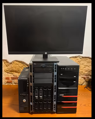 3 pc windows + monitor HP 28"