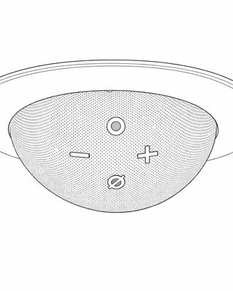 Supporto cartongesso soffitto per Amazon Echo Dot