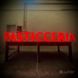 Insegna luminosa pasticceria vintage anni 70