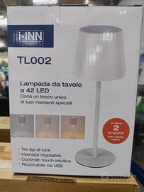 Coppia lampade a led bianche ricaricabili USB