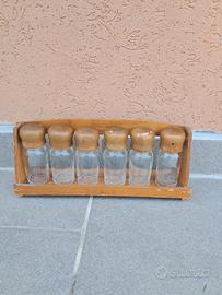 set porta spezie in legno