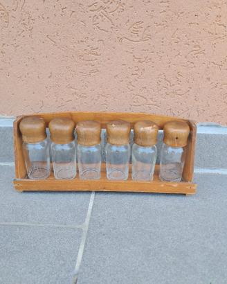 set porta spezie in legno