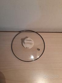 Coperchio in vetro temperato diam 16 cm con sfiato