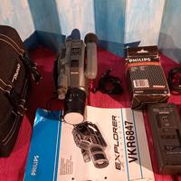 Videocamera vintage PHIPILS EXPLORER VKR6847 VHS-C