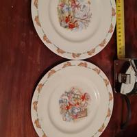 Piatti in ceramica per Bambini. Vintage