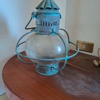 Antica lanterna nautica a cipolla vintage, tardo '