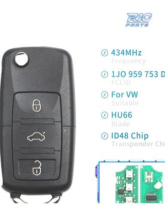 CHIAVE COMPLETA PER SEAT VOLKSWAGEN VW SKODA VARI 