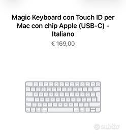 Tastiera NUOVA Apple Magic Keyboard TouchID  A3118