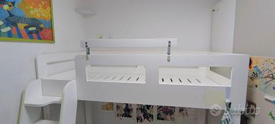 Letto singolo a soppalco 