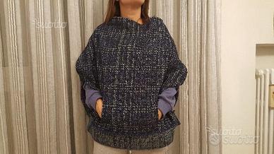 Mantella sartoriale pezzo unico colore blu