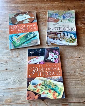 Trio manuali tecniche decoupage 