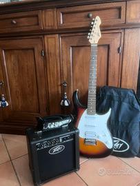 Chitarra elettrica Peavey con amplificatore