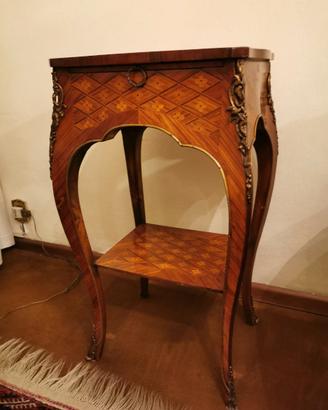 Tavolino intarsiato stile 700 Manifattura Bertoni