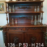 CREDENZA ANTICA INTARSIATA